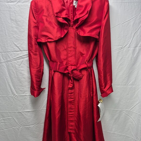 Dorinda Clark Cole Vintage Red Church Dress size 10 Rose Collection - Picture 2 of 7